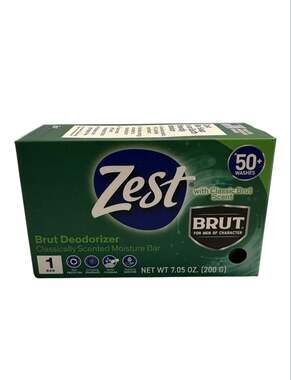 Vintage Zest Deodorant Beauty Bath Bar Soap, Aqua Scent, 7.05 oz